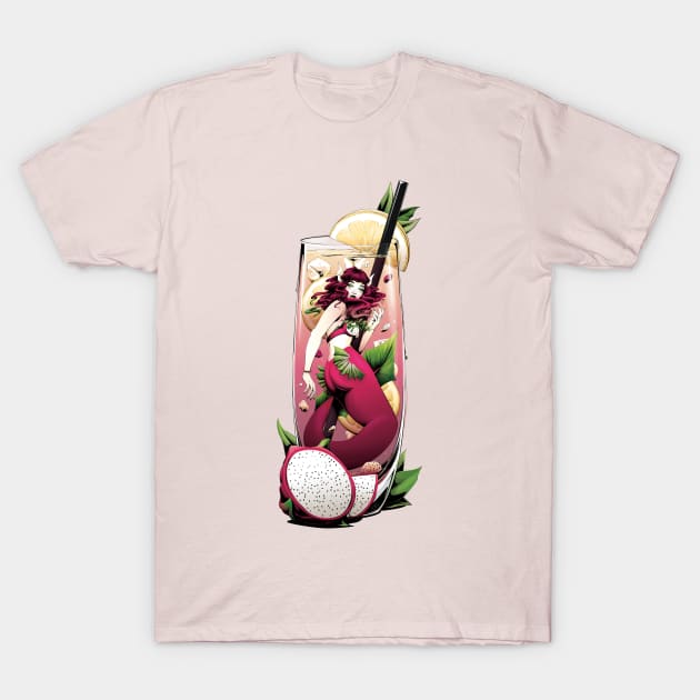 Dragon Fruit Mermaid T-Shirt by redappletees